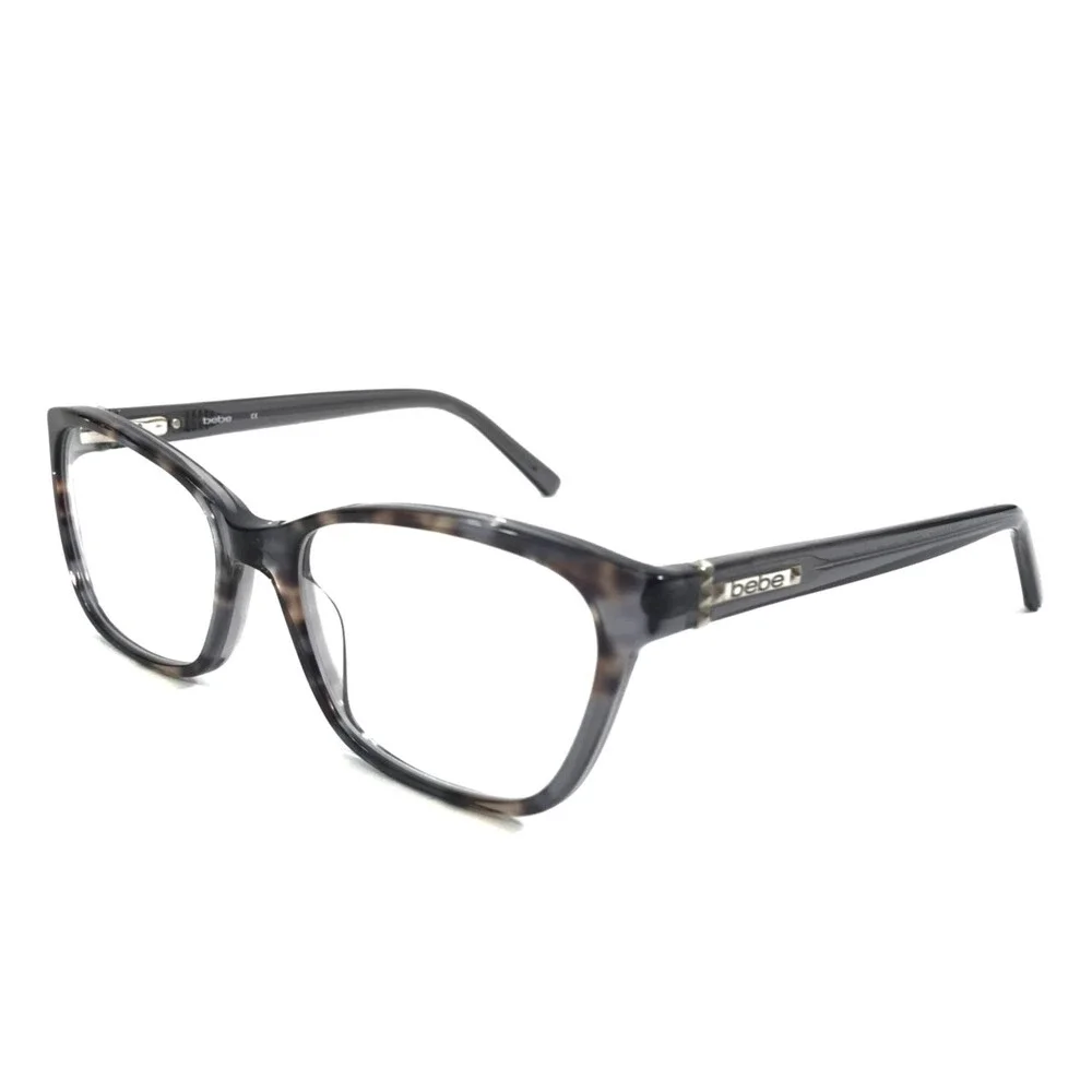 Bebe Eyeglasses Frames BB5126 001 JET Brown Grey Brown Tortoise 53-17-135